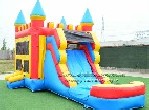 castle theme bouncy castle waterslide combo