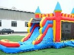 castle theme bouncy castle waterslide combo