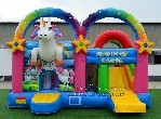 unicorn bouncer house with slide jumping castle