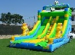 Inflatable soccer slide