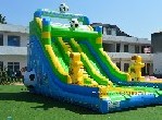 Inflatable soccer slide