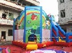 Rainbow Jumping Castle Slide