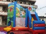 Rainbow Jumping Castle Slide