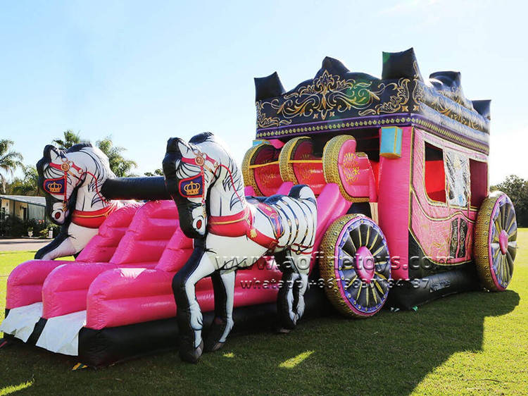 Cinderella Horse Carriage Jumping Castle Combo