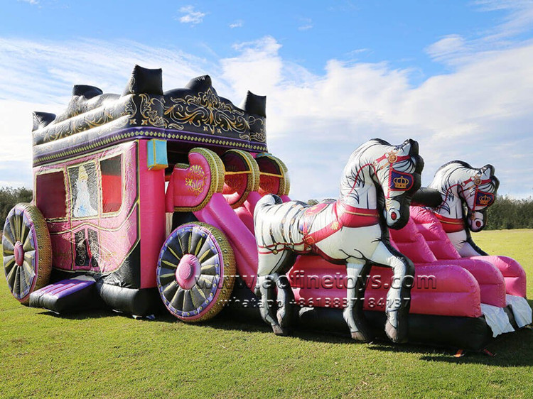 Cinderella Horse Carriage Jumping Castle Combo