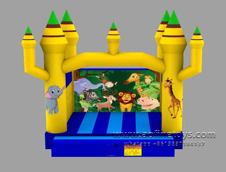 jungle animals  jumping castle