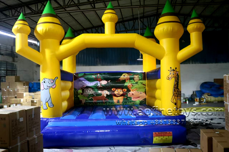 jungle animals  jumping castle