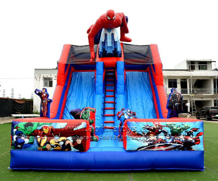 Spiderman Inflatable Double Slide