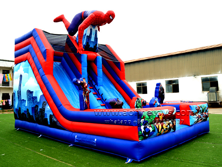 Spiderman Inflatable Double Slide