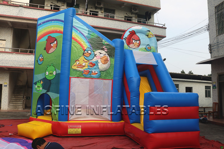 Rainbow Jumping Castle Slide