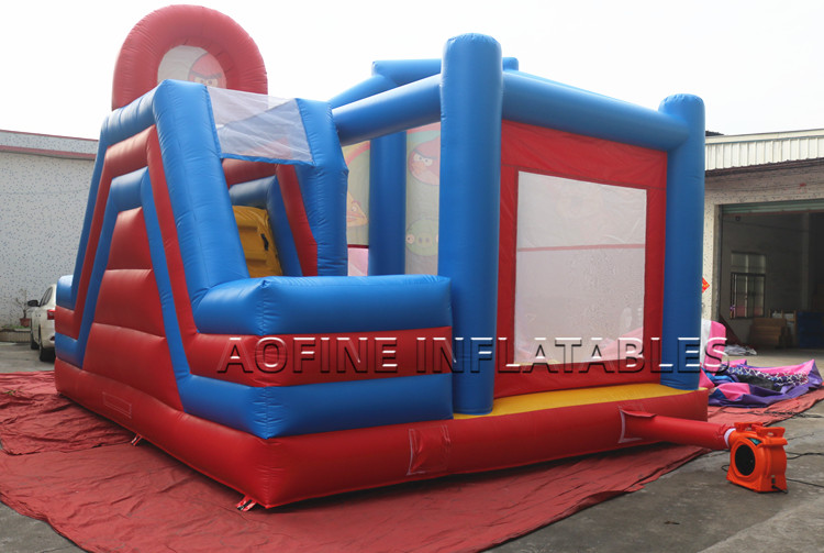 Rainbow Jumping Castle Slide