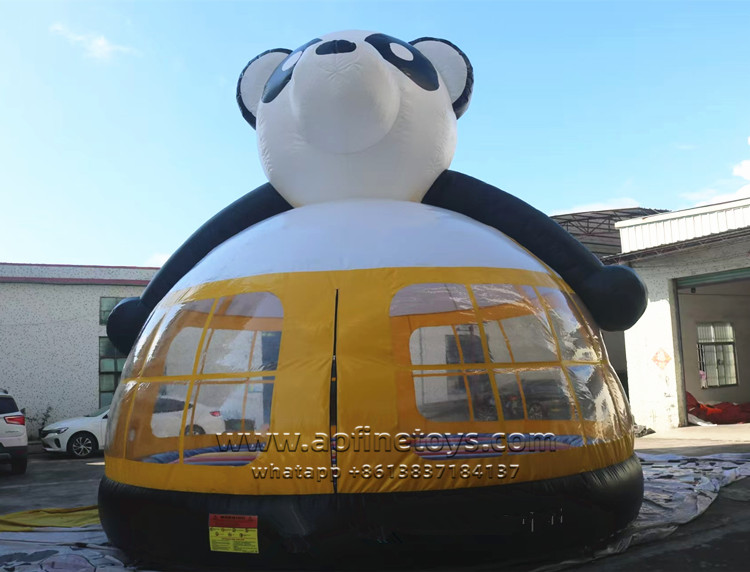 Tarpaulin Inflatable Panda Bounce House