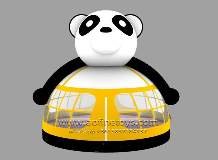 Tarpaulin Inflatable Panda Bounce House