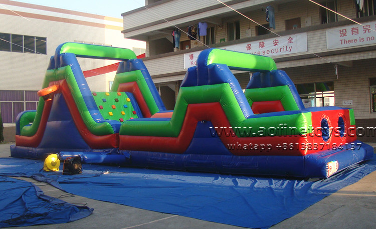 blue red green obstacle course Afp110