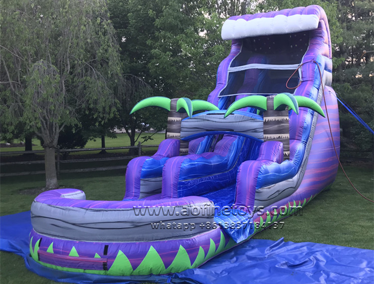 Purple Palm tree Water Slide Afs212